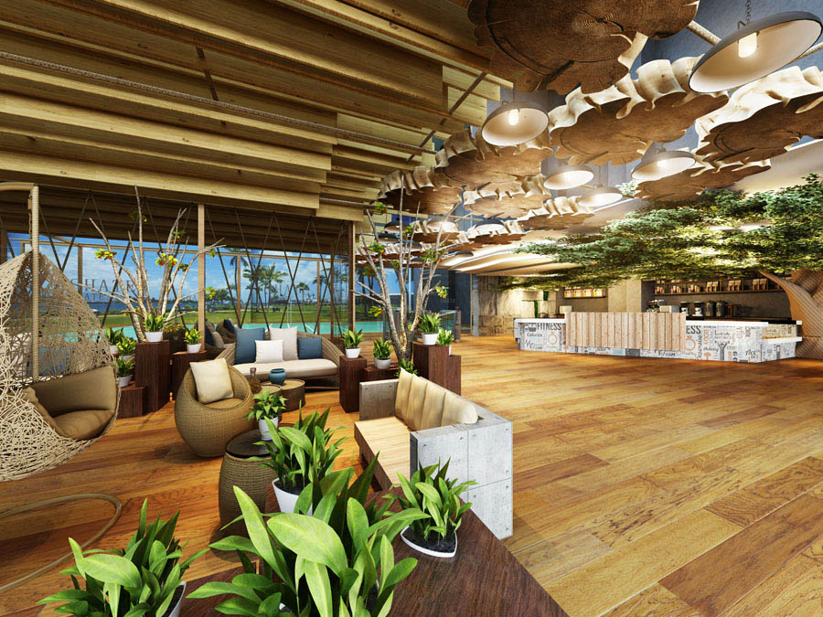 河南信阳百花会展6000平米健身活动会所现代工业沙特风格装修效果图